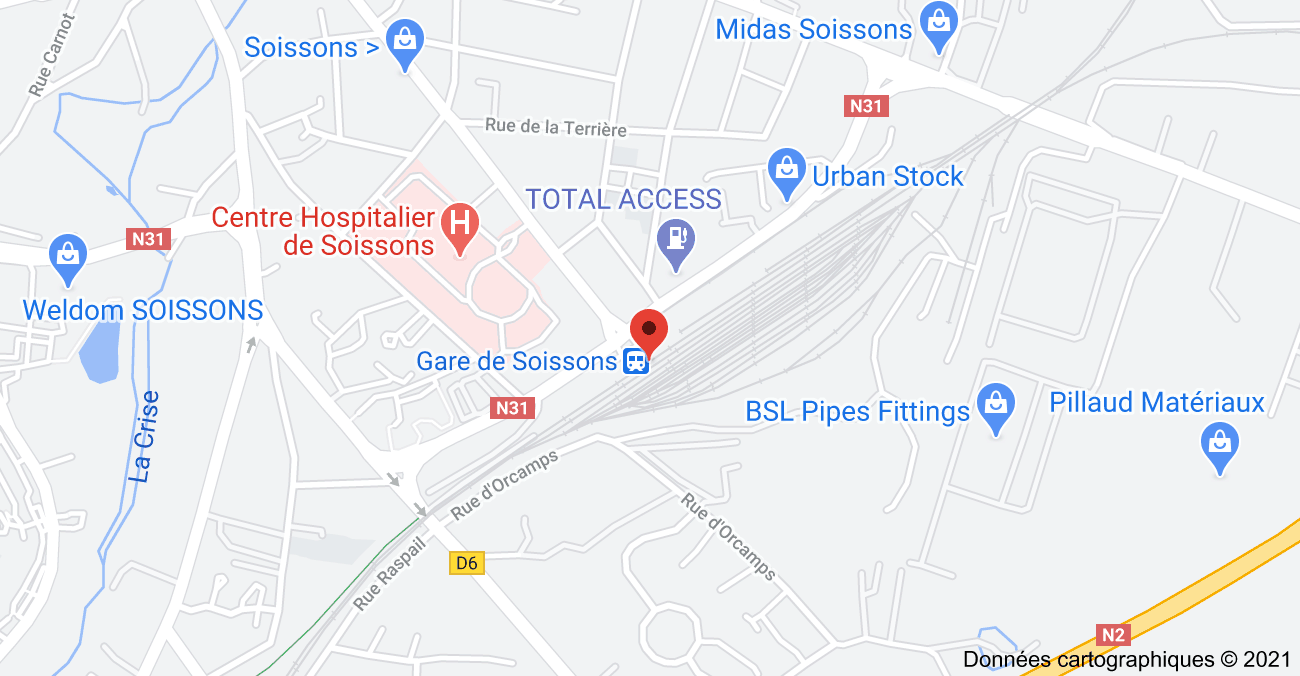 Comment joindre la gare de SOISSONScontacter la gare de SOISSONS