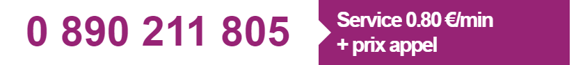 Appeler le service d’assistance au 08.90.211.805